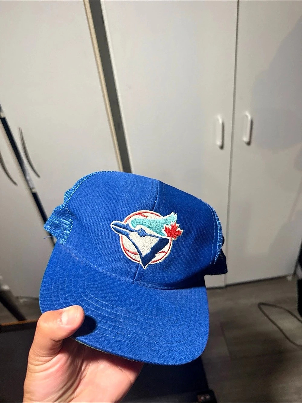 Vintage MLB Baseball Trucker Hat in Blue & Green Like New